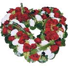 Cuore di fiori per Lutto