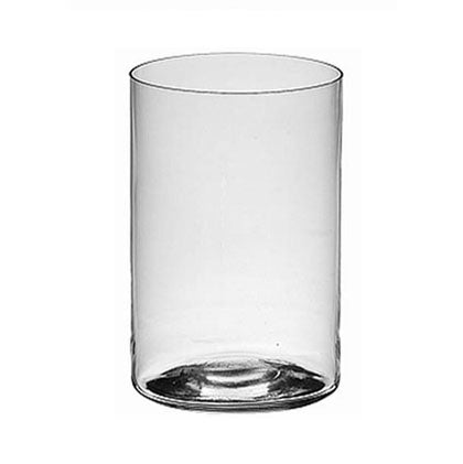 Vaso cilindrico in vetro per fiori recisi
